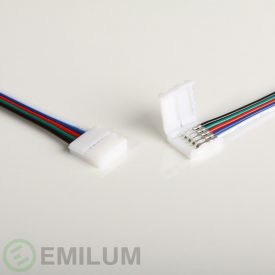 LED szalag 15cm csatlakozókábel, 10 db, 5 tűs, 12mm