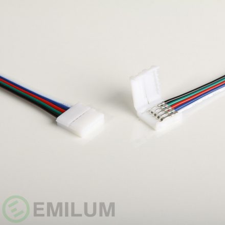 LED szalag 15cm csatlakozókábel, 10 db, 5 tűs, 12mm