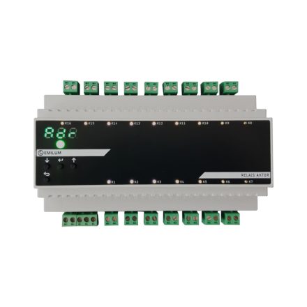 Relé Aktor, 16 csatorna, DMX/RDM, 16A, 230V