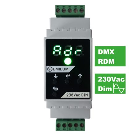 Univerzális Dimmer, 1 csatornás, DMX/RDM, 230 Vac, 400 W