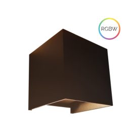 LED fali lámpa 24V, 8W, RGBW/2700K, CRI90, IP54 fekete