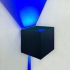 LED fali lámpa 24V, 8W, RGBW/2700K, CRI90, IP54 fekete