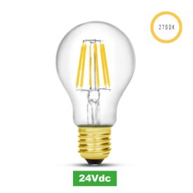 LED izzó 24V, 8W, 2700K, E27