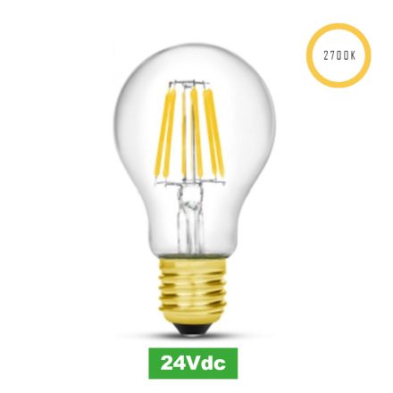 LED izzó 24V, 8W, 2700K, E27