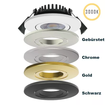 LED Swing Spot 24V, 5W, 3000K, CRI90