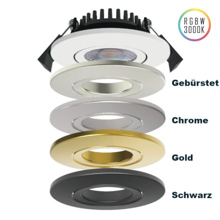 LED Swing Spot 24V, 5W, RGBW/3000K, CRI90