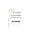 LED PWM fényerőszabályzó, 4 csatornás, DALI DT8, 12-24V, 300W (150W @12V)