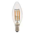 LED Filament gyertyaalakú, 24V, 5W, 3000K, E14 