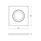 Swing Spot süllyesztett beépítőkeret – csiszolt, szögletes