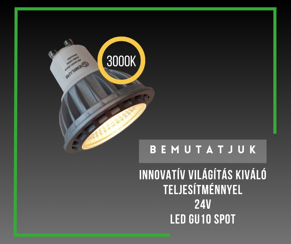 Bemutatjuk az új 3000K 24V LED GU10 Spotot: Innovatív világítás kiváló teljesítménnyel